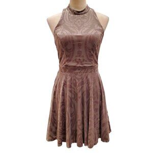 CITY STUDIO SZ 1 Juniors Sparkle Damask Sleeveless Cocktail Core Social Dress
